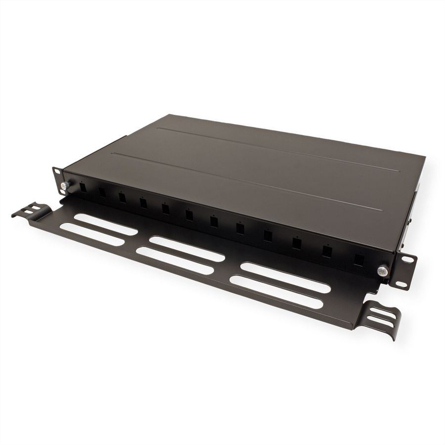 ROLINE Panneau FO 19" vide, 1U, 12x SC-Simplex ou LC-Duplex , noir