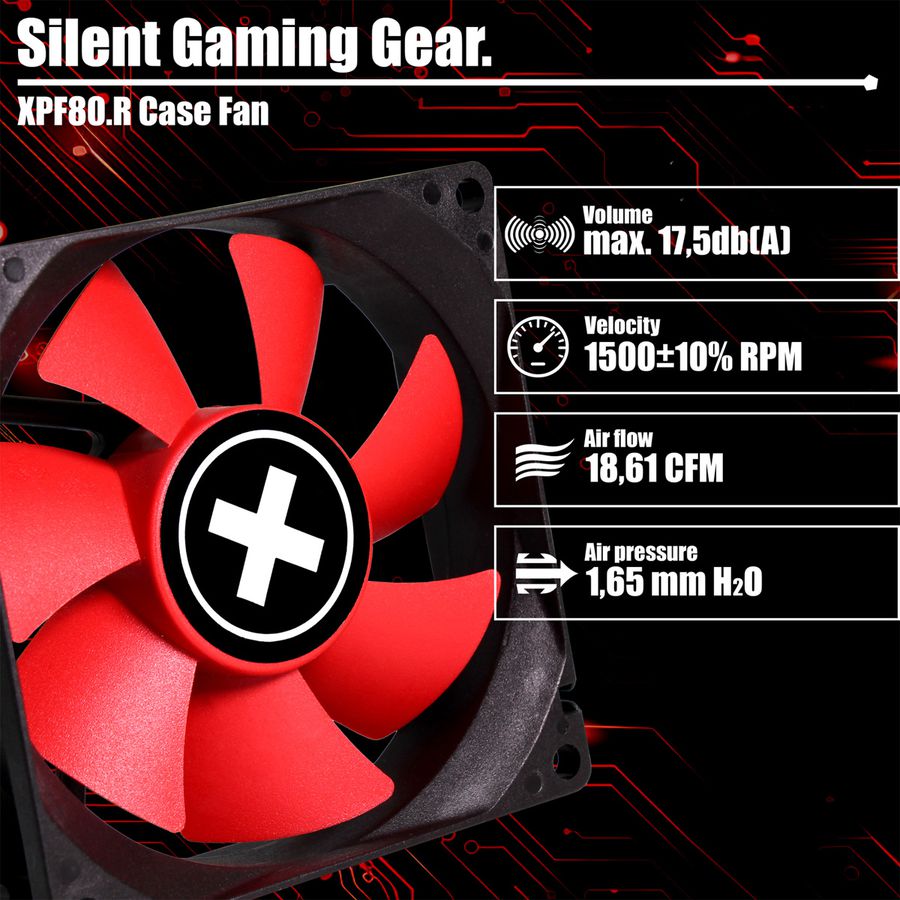 Xilence XPF80.R 80mm Performance Gehäuselüfter, 3PIN