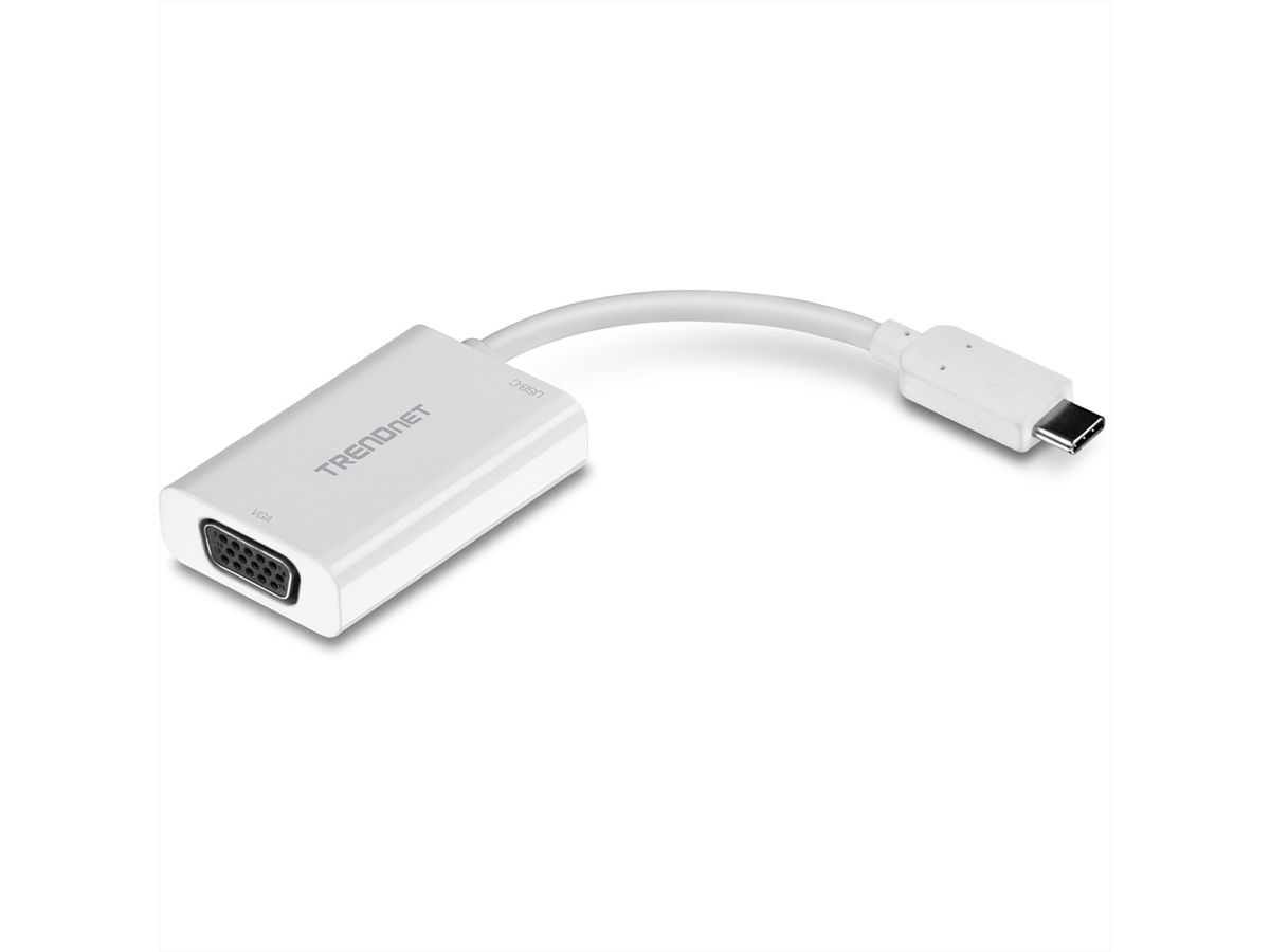TRENDnet TUC-VGA2 USB-C VGA Weiss Kabelschnittstellen-/adapter