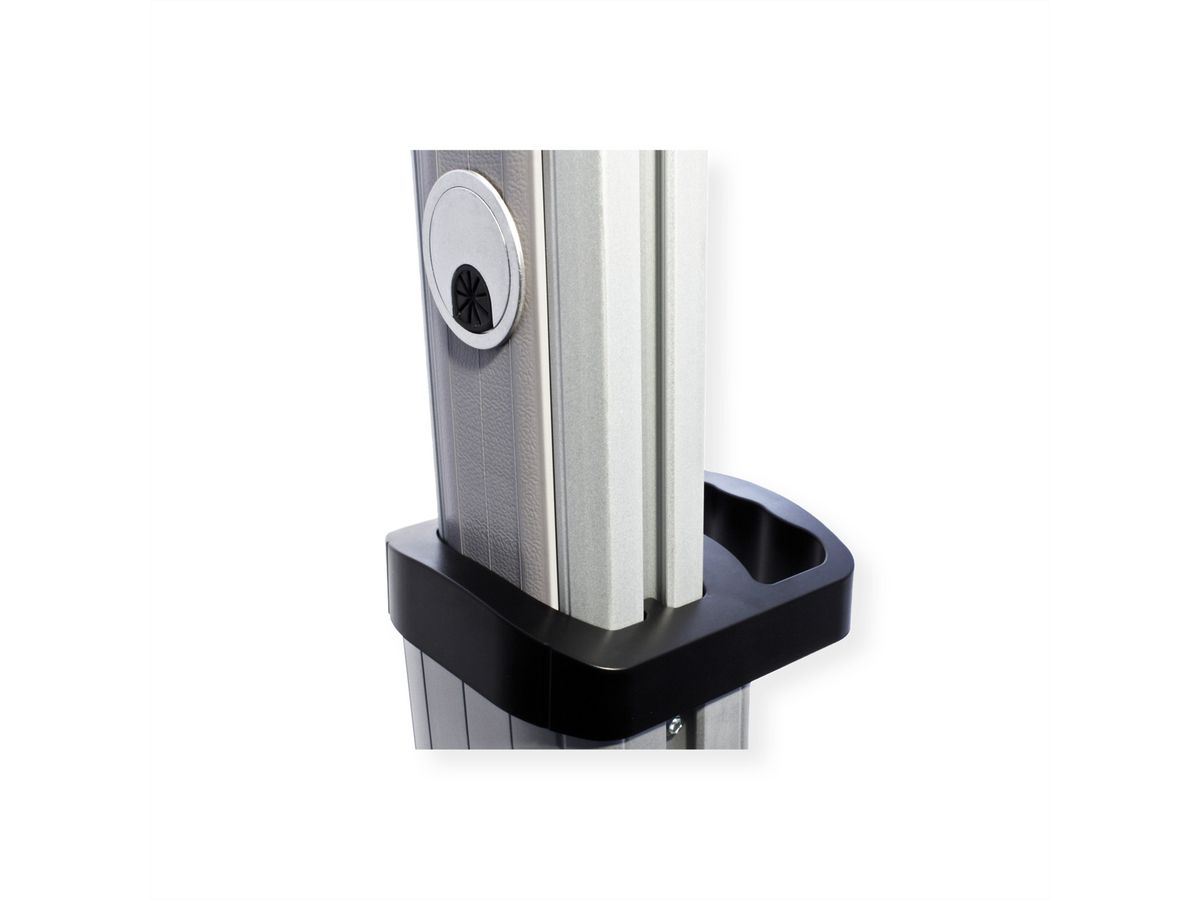 ROLINE LCD-/TV-Rollständer, 60-100 Zoll, bis 100 kg, silberfarben