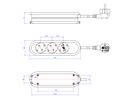BACHMANN SMART Steckdosenleiste 3x Schutzkontakt, 2x USB Charger 5VDC 3,1 A, weiß