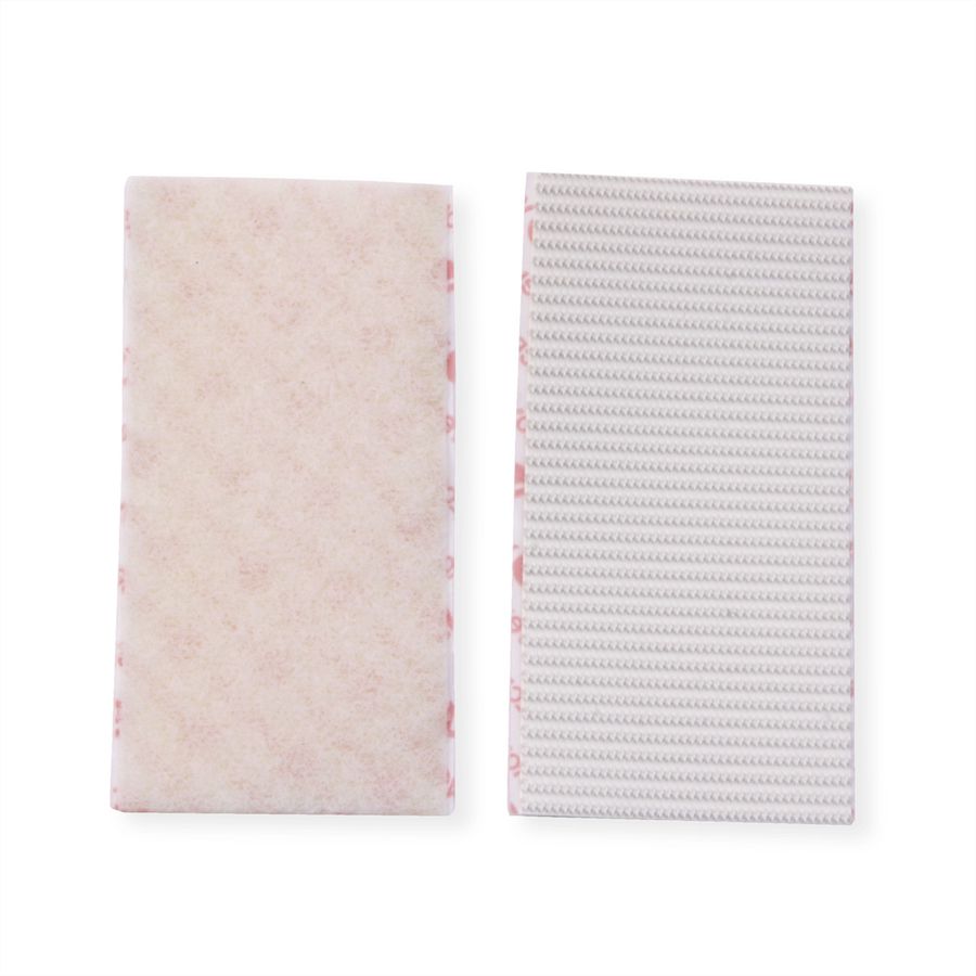 VELCRO® Bandes 50x100mm x 2 blanches, crochets&velours autocollants extra fort