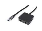 VALUE Hub USB 3.2 Gen1, 4 ports (2x A+ 2x C) avec câble prolongateur, noir, 10 m