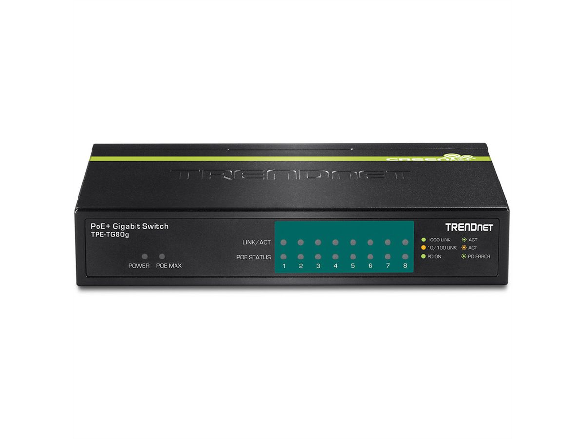 TRENDnet TPE-TG80g Switch PoE 8 ports GREENnet Gigabit