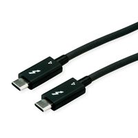 ROLINE Thunderbolt™ 4 Kabel, USB C-C, ST/ST, 8K UHD-2, 40Gbit/s, 100W, passiv, schwarz, 0,8 m