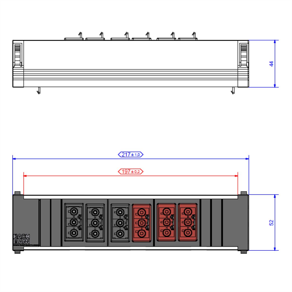 BACHMANN CP 6xGST18 sw/rouge 2xGST18