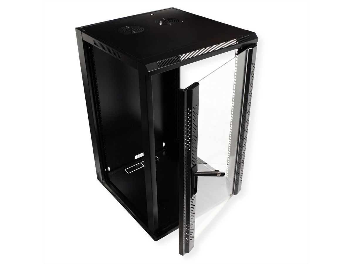 VALUE Wandgehäuse 18 HE (HxBxT) 901x570x600mm, Bausatz, schwarz
