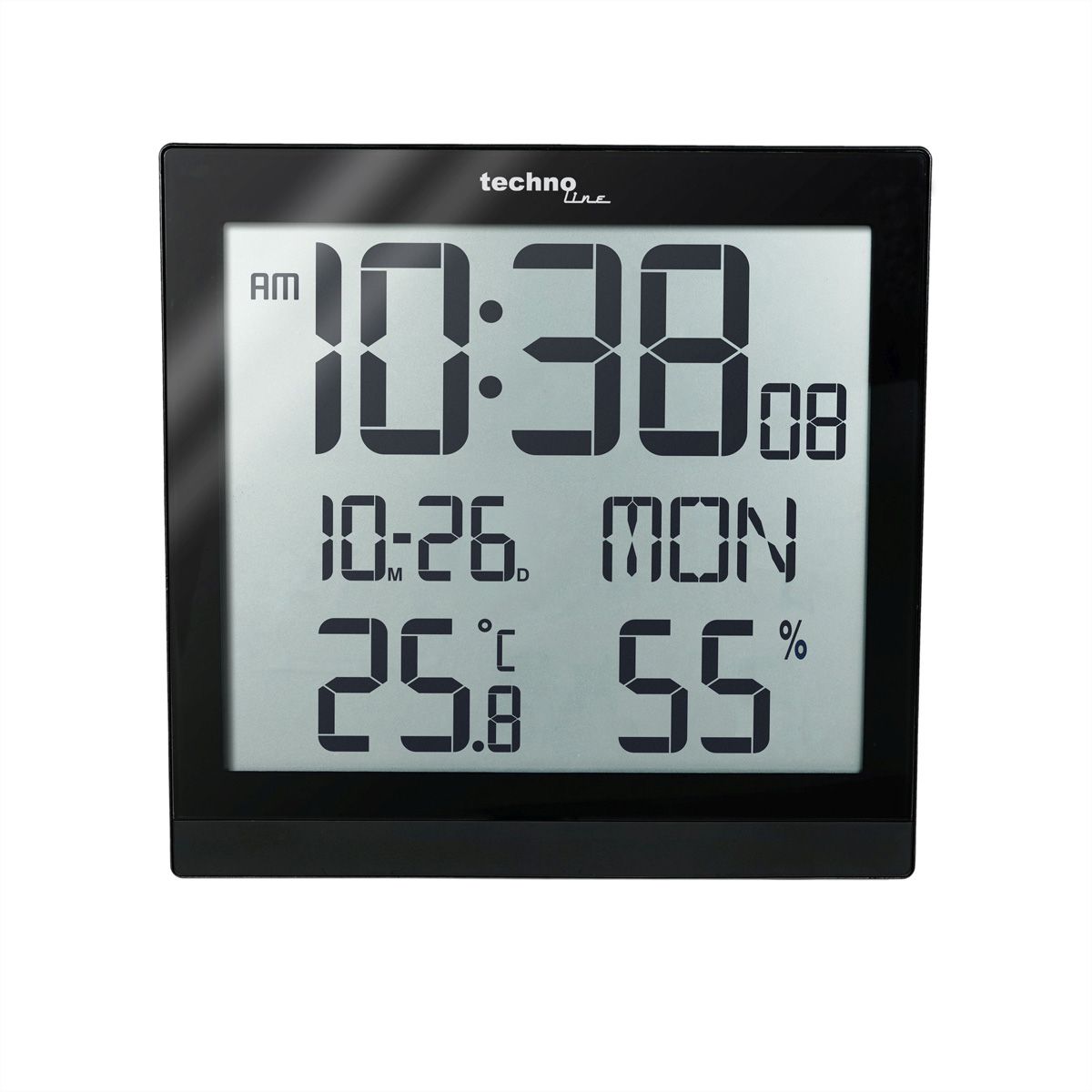 TechnoLine radio-réveil WS8015 numérique noir
