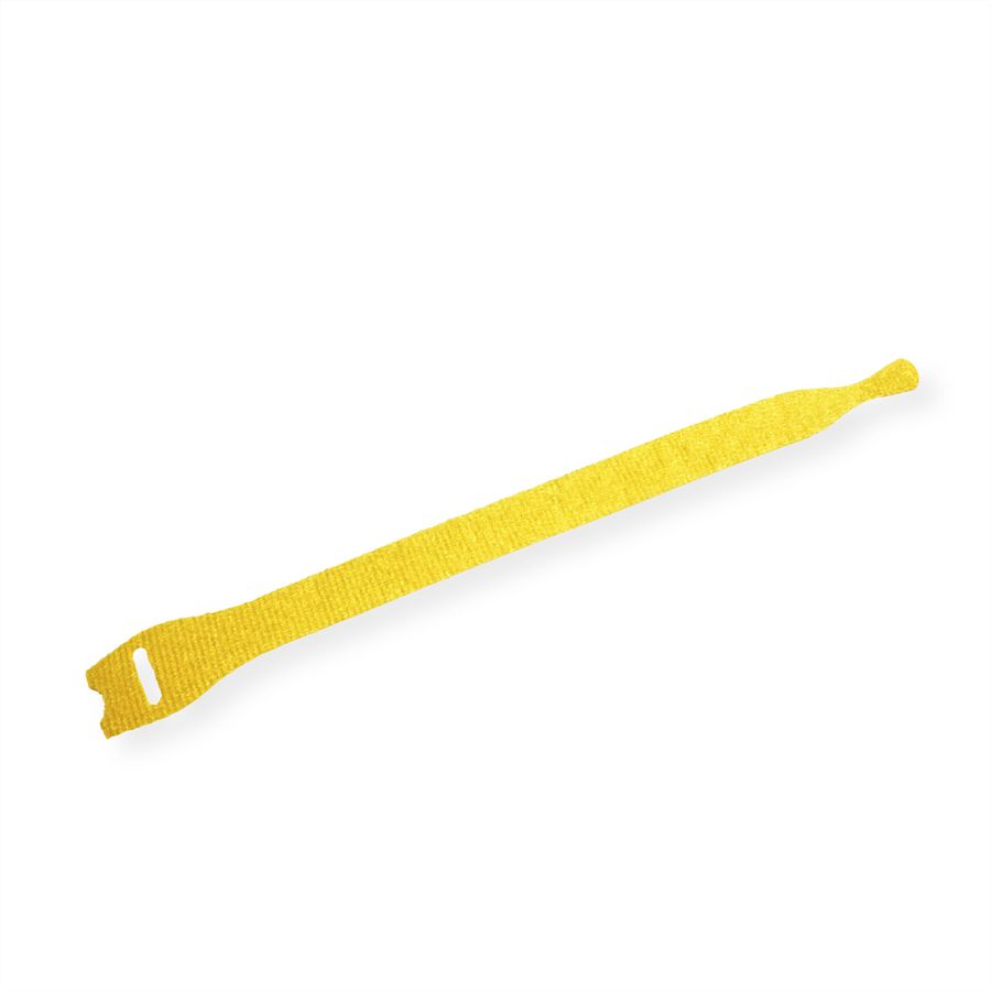 VELCRO® Bande avec languette, par 10, jaune, 20 cm