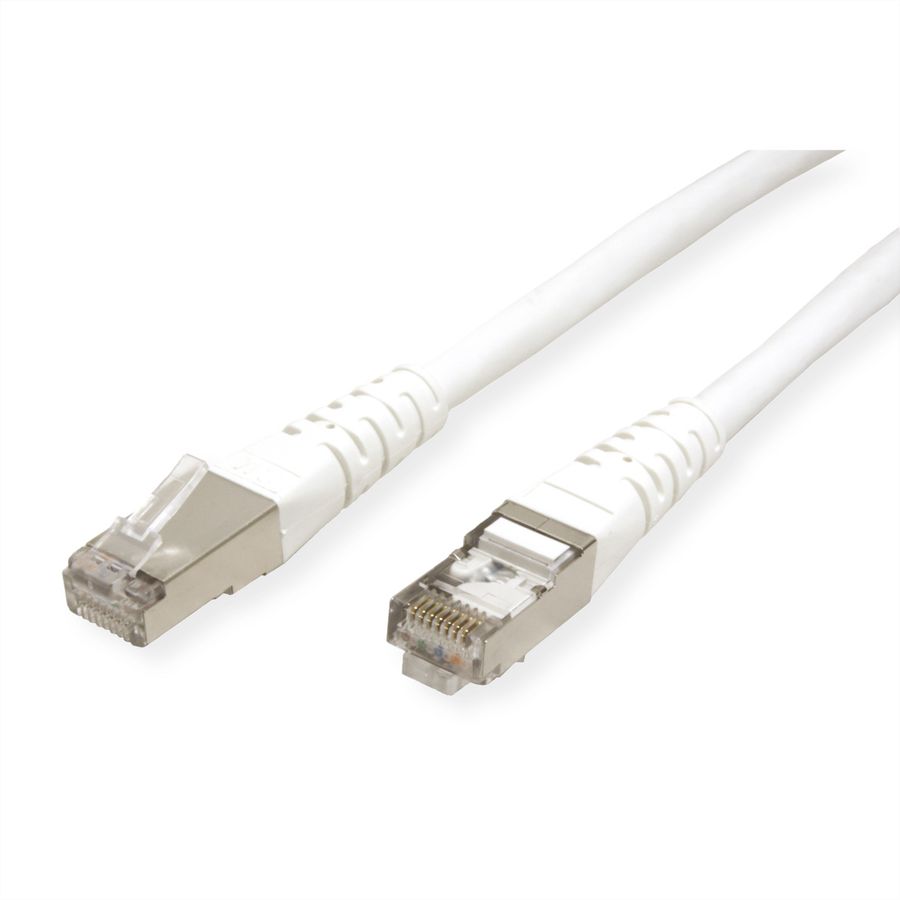 Cordon ROLINE Cat.6 (Classe E) S/FTP (PiMF), blanc, 5 m