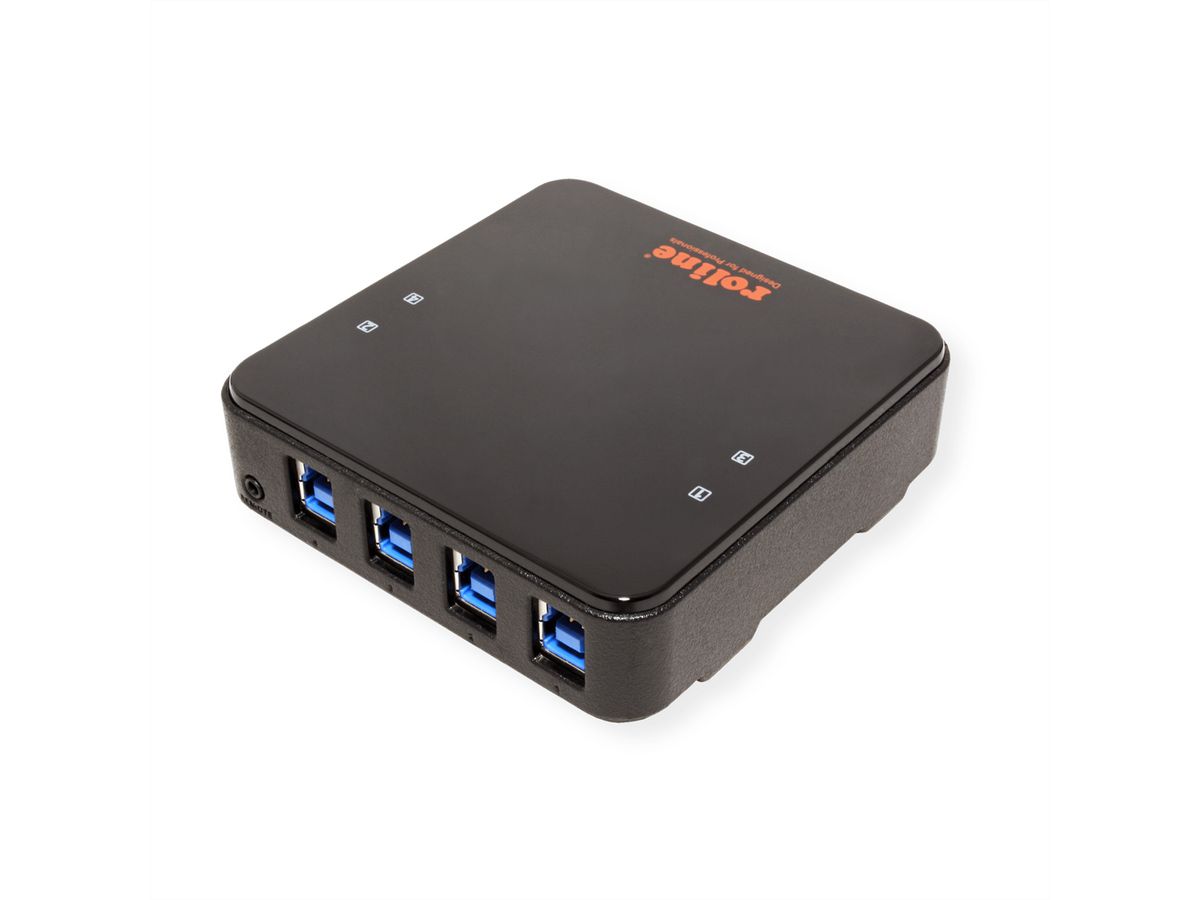 ROLINE USB 3.2 Gen 1 Switch, 4 PC, 4x USB 3.2 Gen 1 Ports