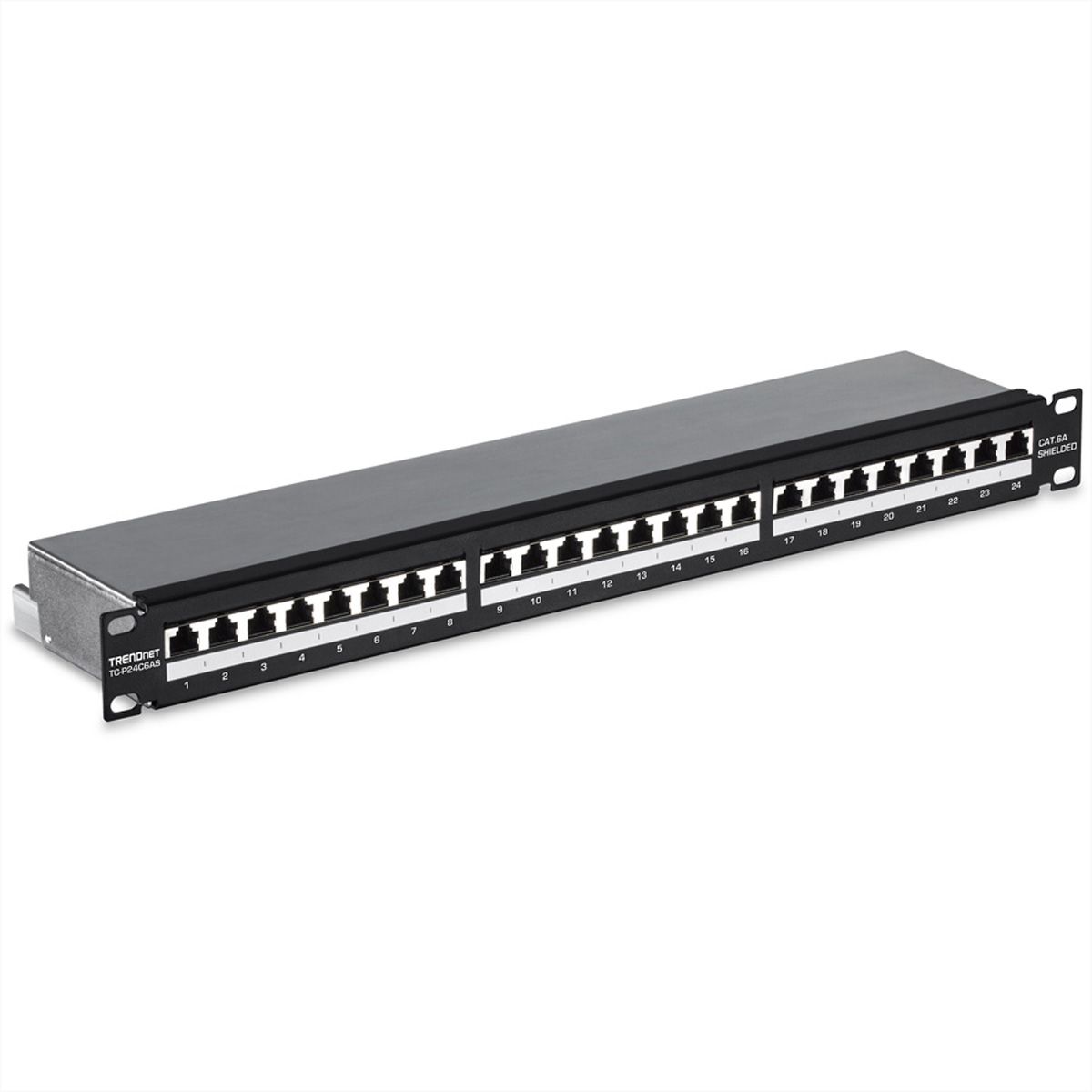 TRENDnet TC-P24C6AS Patch Panel, 24-Port Cat6A geschirmt