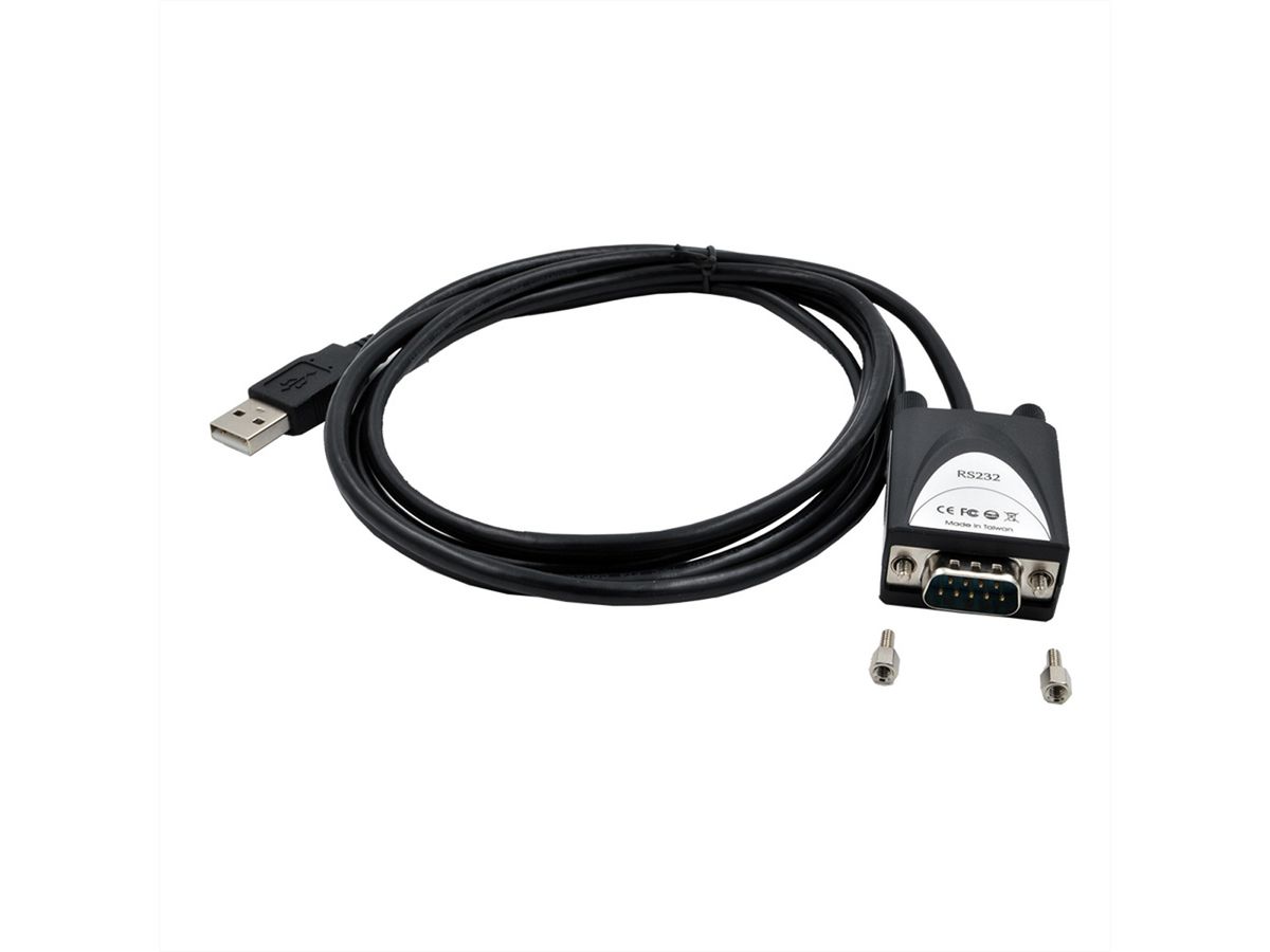 EXSYS EX-1311-2 USB 2.0 zu 1 x Seriell RS-232 1.8 Meter Kabel mit 9 Pin Stecker LED Anzeige