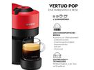 Krups Nespresso Vertuo Pop XN9205CH, Spicy Red, Vertuo, Bluetooth