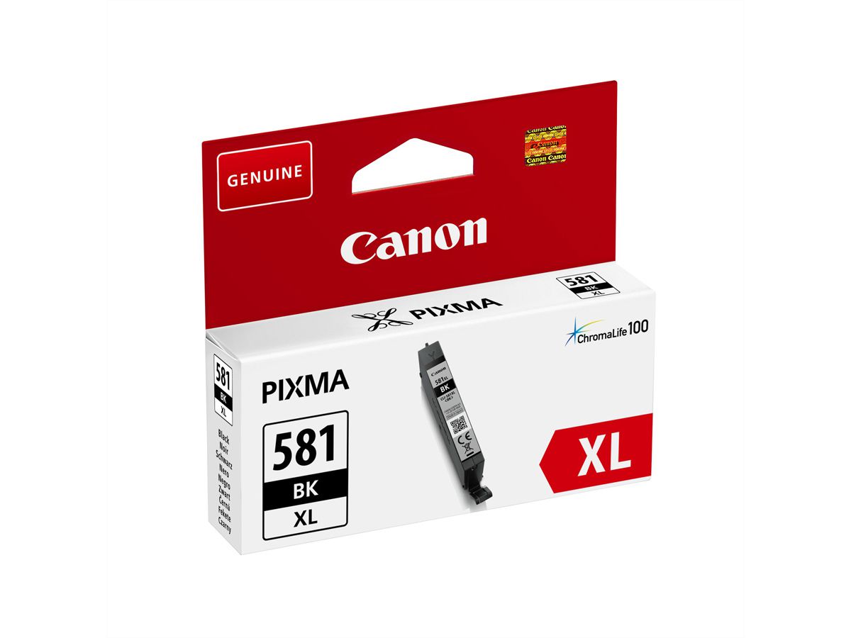 CLI-581BK XL, Cartouche d'encre noire à haut rendement, 2.280 pages pour CANON PIXMA TR7550, TR8550, TS6150, TS6151