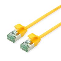 ROLINE RM U/FTP DataCenter Patchkabel Cat.6A (Class EA), slim, gelb, 0,15 m