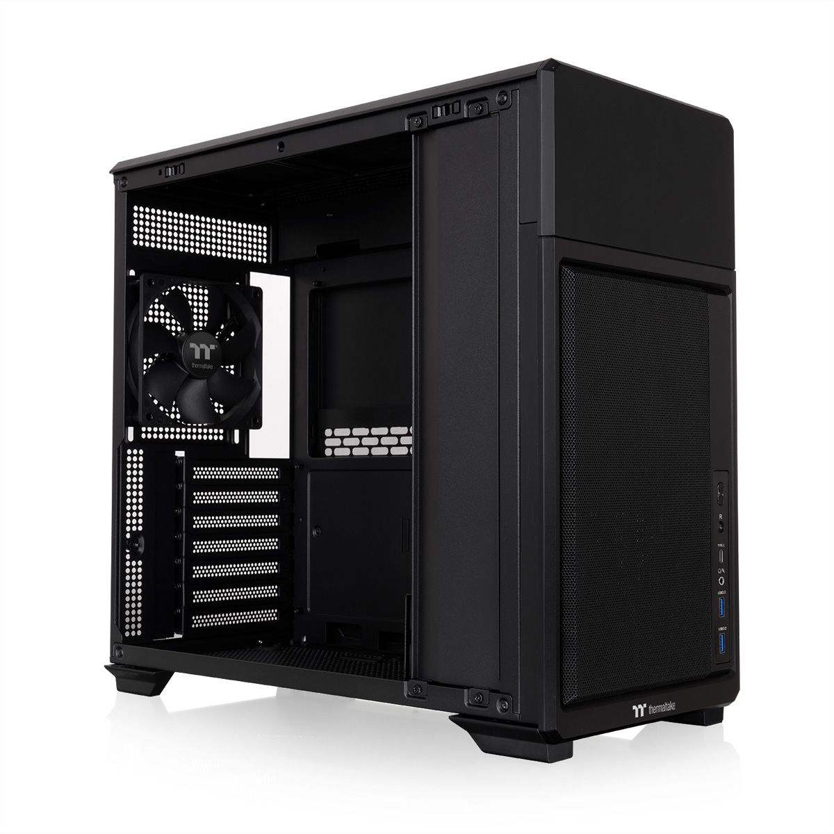 Thermaltake TR300 TG Mid Tower ATX Gehäuse, Schwarz