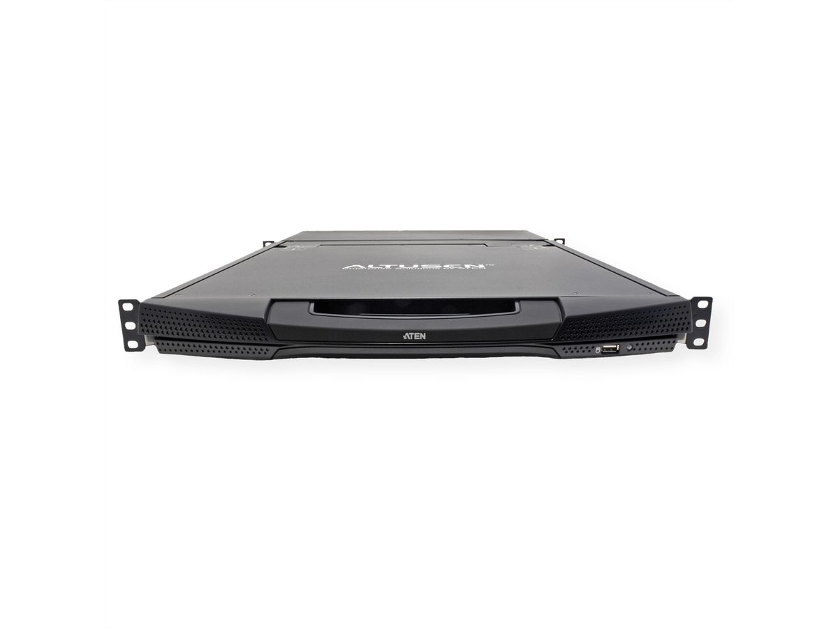 ATEN KL1516AiM KVM Over-IP Switch, 43cm TFT, VGA, PS/2-USB über Kat 5, 16 Ports, DE-Layout