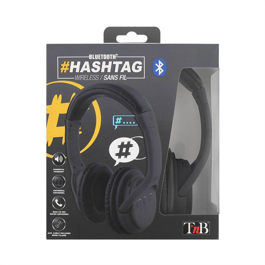 T'NB HASHTAG Casque wireless, schwarz