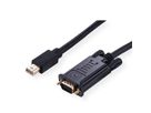 ROLINE Câble Mini DisplayPort-VGA, MiniDP M - VGA M, noir, 1 m
