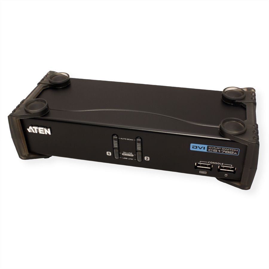 ATEN CS1762A Switch KVM DVI, USB, Audio, Hub USB, 2 ports