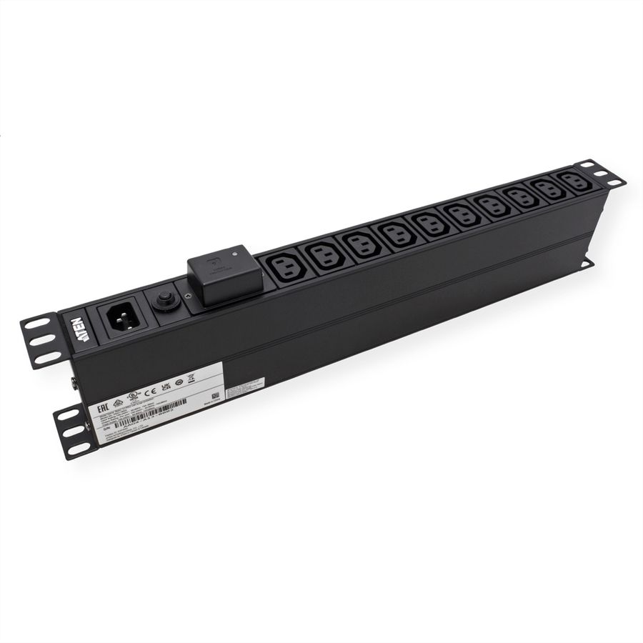 ATEN PE0118SG PDU de base 1U 10A avec protection contre les surtensions, 18 ports