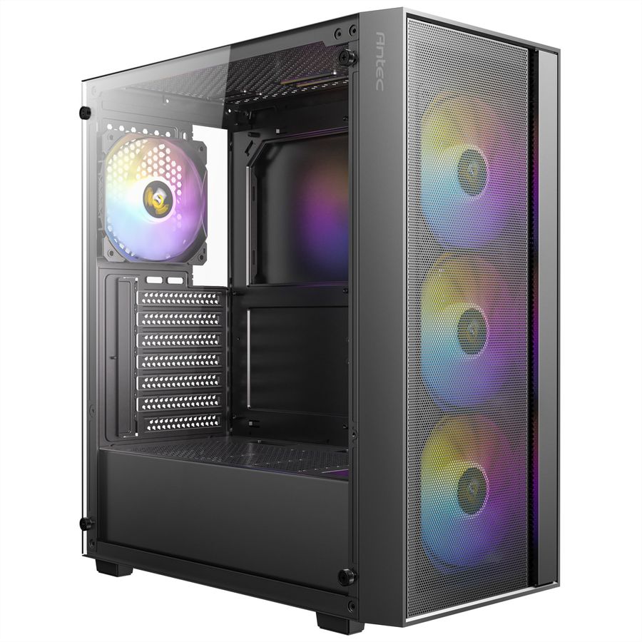 ANTEC AX65 ARGB PC Gehäuse Midi Tower Gaming ATX, schwarz