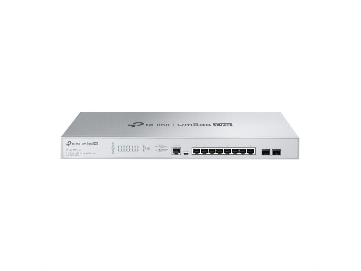TP-Link Campus Switch S5500-8MHP2XF  , 8x2.5G PoE L2+ Managed Switch