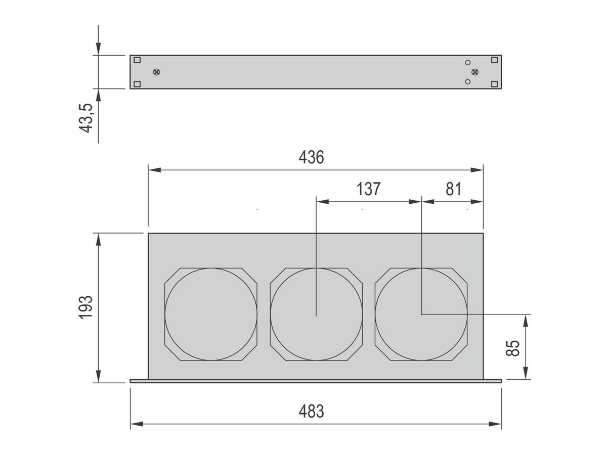 SCHROFF Ventilation 19" 1 UH, 3 ventilateurs