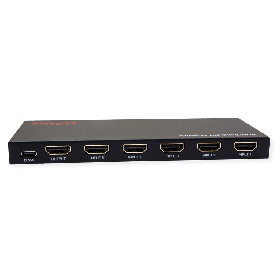 ROLINE 4K HDMI Switch, 5-fach, mit Fernbedienung