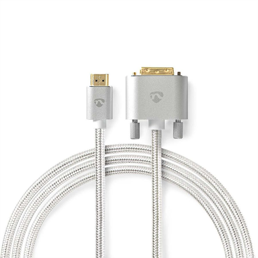 Nedis DVI zu HDMI, ST/ST, silber, 2 m