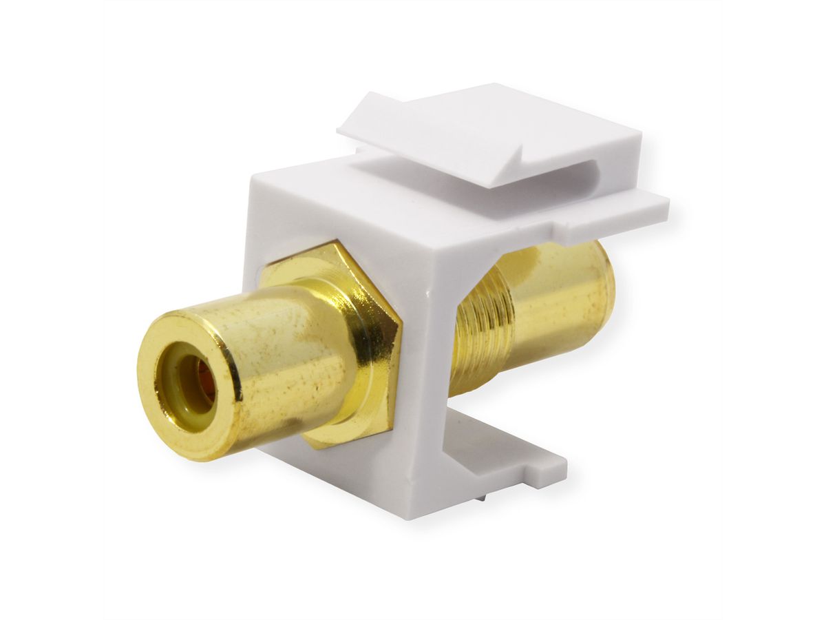 VALUE RCA-Keystone-Kupplung, Kunststoff, gelb