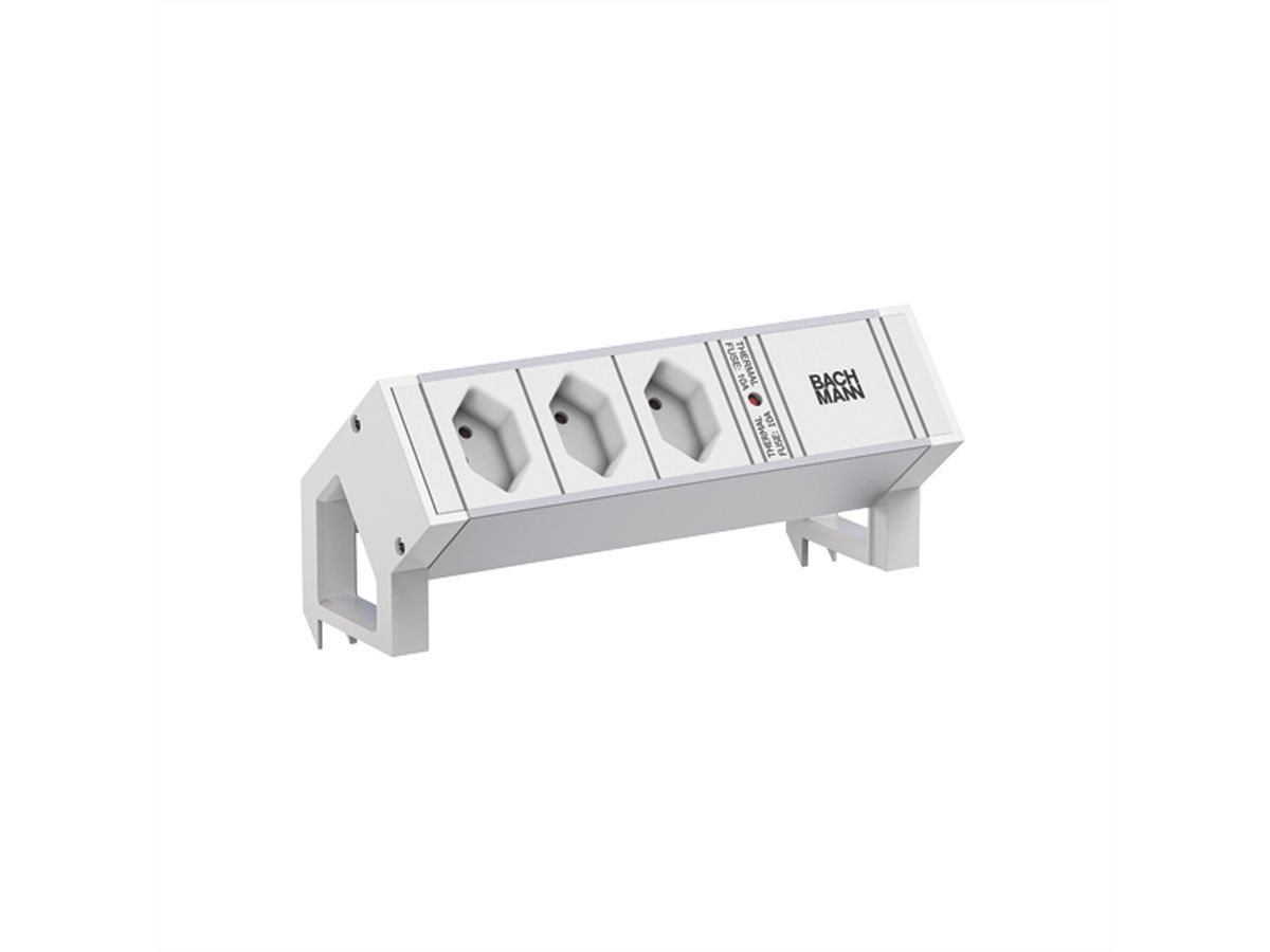 BACHMANN DESK2 ALU WHITE 3xCH 0° 0,2m GST18 RAL9010