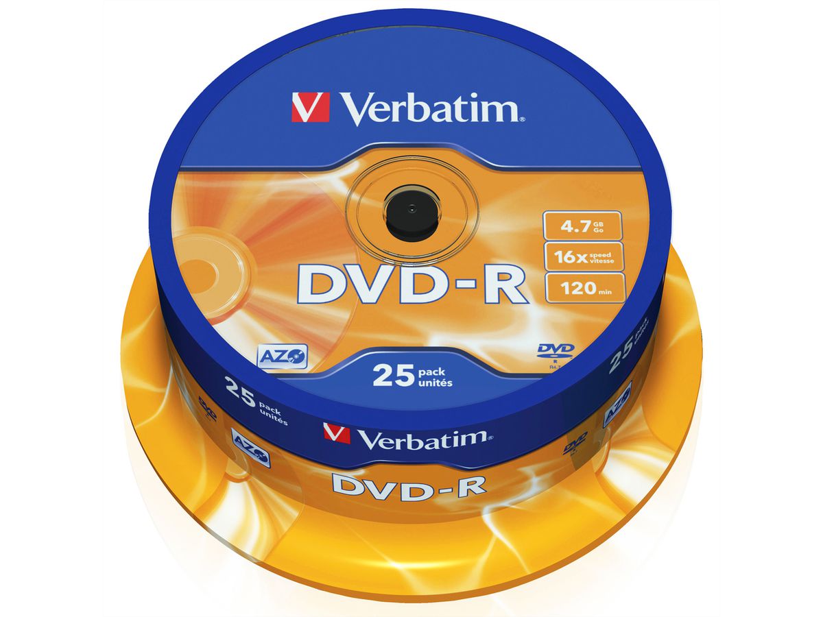 Verbatim DVD-R Spindle 4.7GB 16x 25 Pack