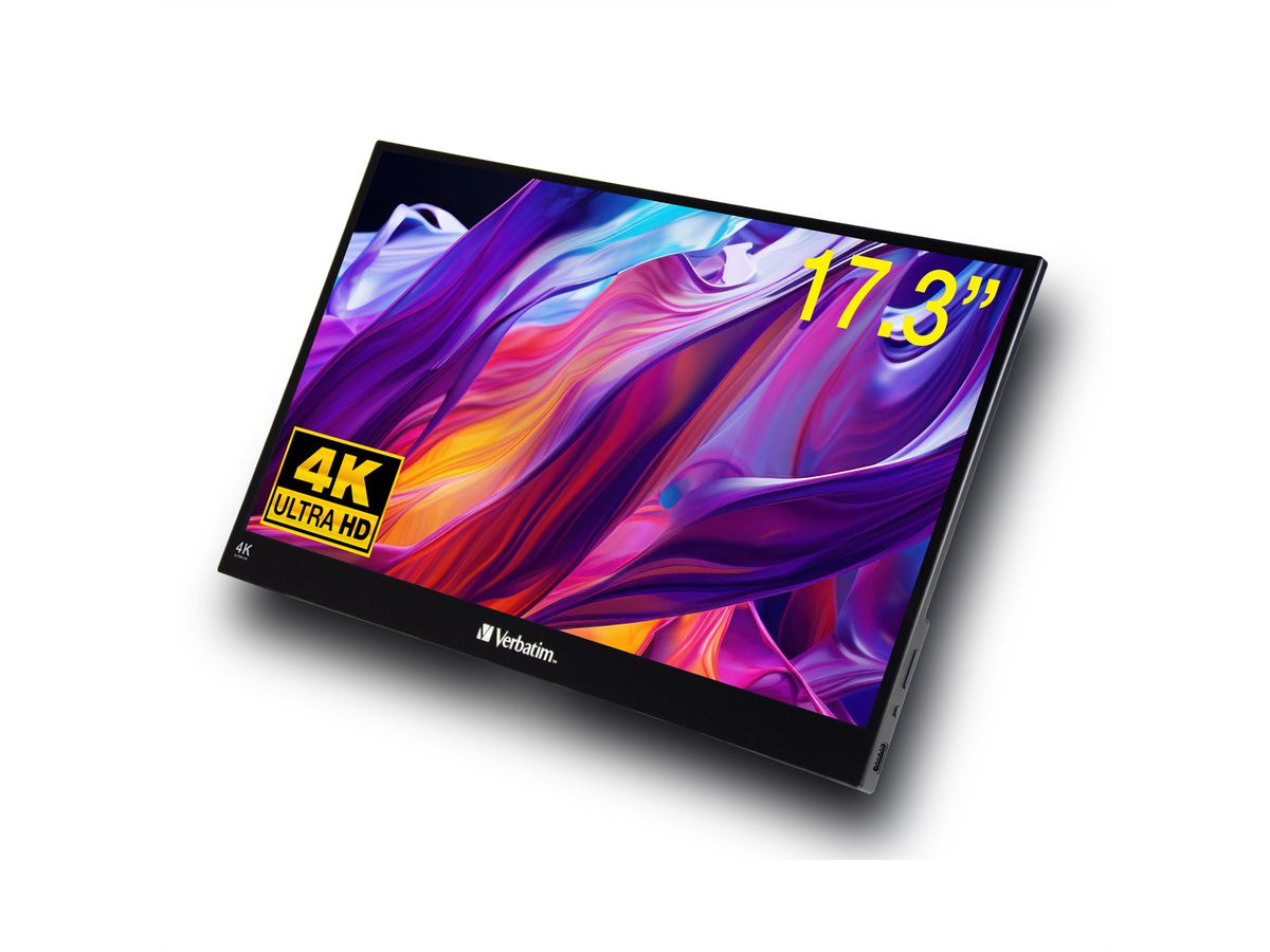 Verbatim Touchscreen Monitor 4K 17.3", 3840x2160, HDMI, USB-C