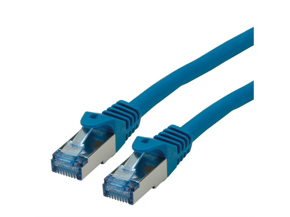 Cordon ROLINE S/FTP(PiMF) Cat.6A / 10 Gigabit, LSOH, Component Level, bleu, 7,5 m