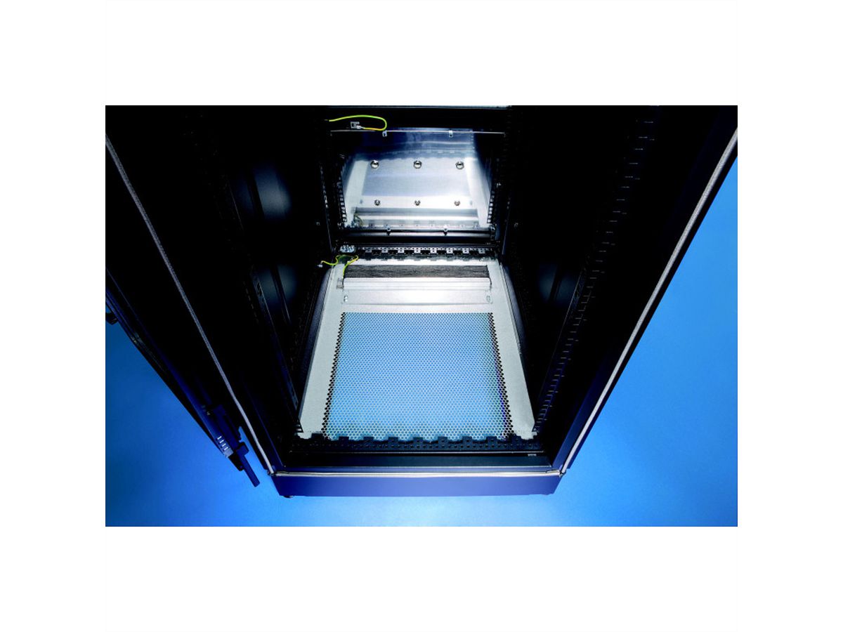 SCHROFF Bodenblech EMV, perforiert, mit Kableinführung - BODENBL.PERF.800BX800T EMC