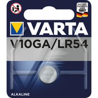 VARTA Pile bouton Alcaline LR54, V10GA, 1,5V, 50mAh