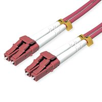 ROLINE Câble FO 50/125µm, LC/LC, OM4, armé d'acier, LSOH, violet, 1 m