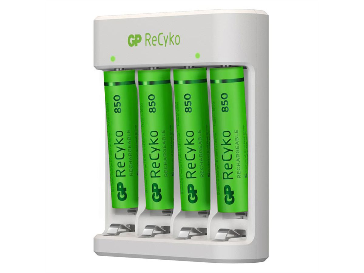 GP Batteries USB-Akku Ladegerät inkl.4xAAA,850mAh,Ladekabel USB-A/Micro
