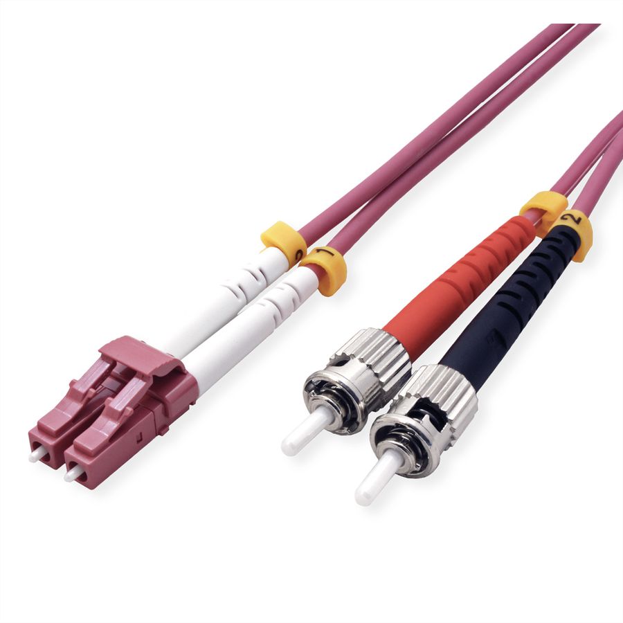 VALUE LWL-Kabel 50/125µm OM4, LC/ST, LSOH, violett, 10 m
