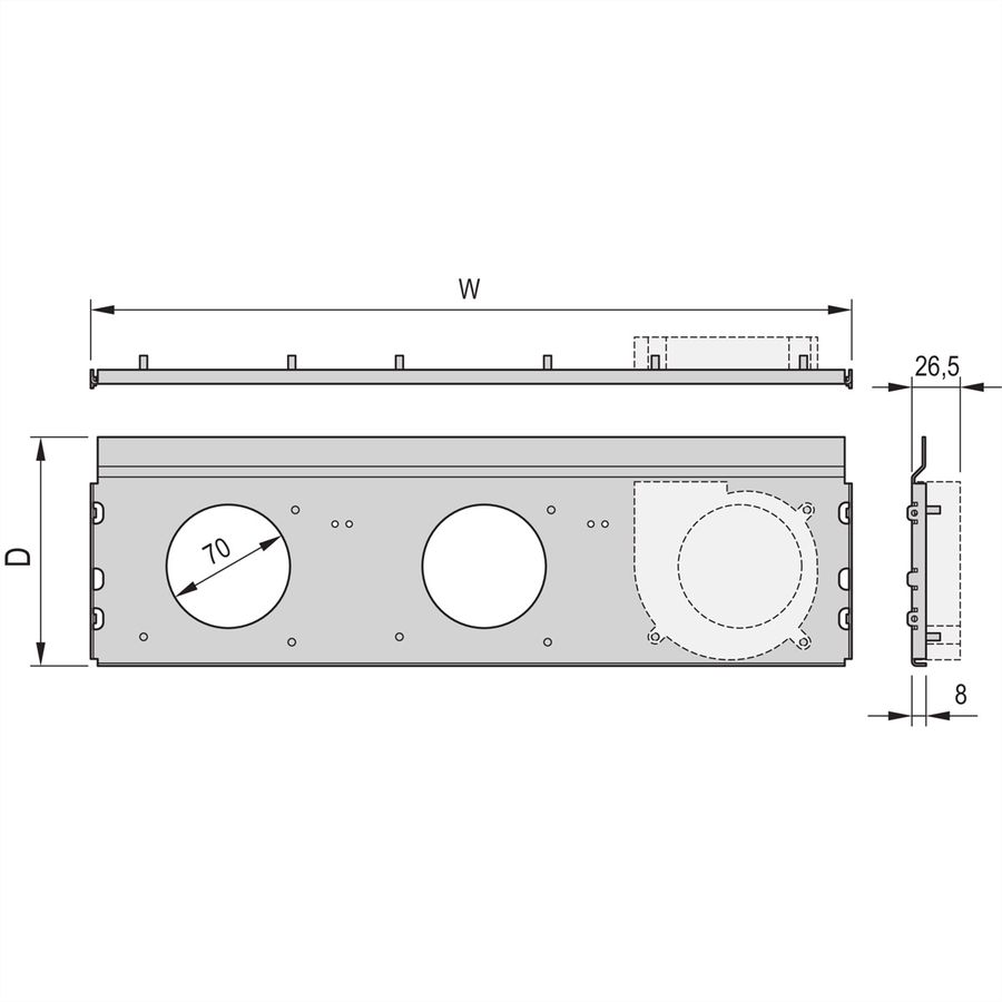 Unité de ventilation radiale SCHROFF RatiopacPRO AIR, 3 ventilateurs, 84 CV, 160 mm