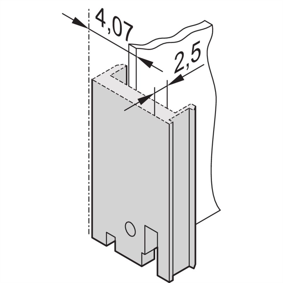 SCHROFF Plug-In Unit Face avant en U, pour IEL, IET, Poignée type 2, 3 U, 12 CV, 2,5 mm, alu, face vue anodisée, face d'appui conductrice