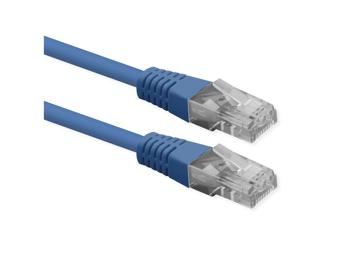 ROLINE Cordon Cat.6 (Classe E), UTP, PoE, bleu, 5 m