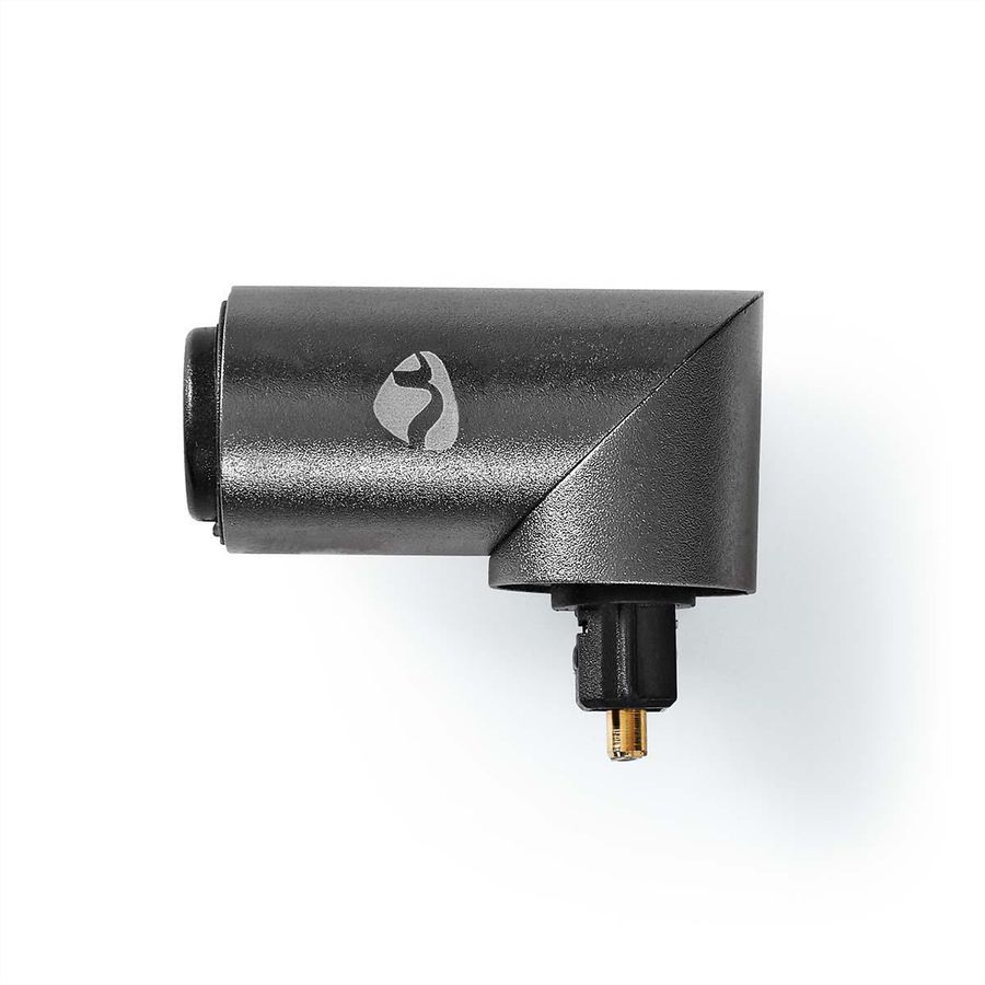 Adaptateur Toslink coudé Nedis, coudé à 90°, ST/BU, gris