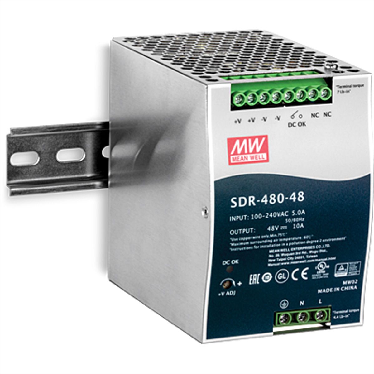 TRENDnet TI-S48048 AC-zu-DC DIN-Schienen-Netzteil