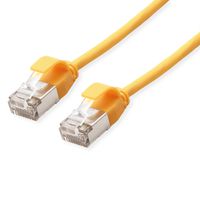 ROLINE U/FTP DataCenter Patchkabel Cat.6A (Class EA), LSOH, slim, gelb, 0,3 m