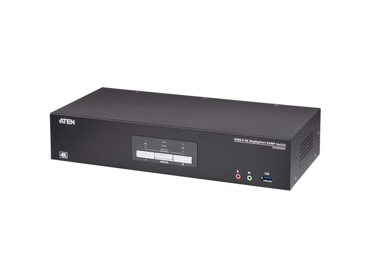 ATEN CS1922ATC Commutateur KVMP™ à 2 ports USB 3.0 4K DisplayPort pour ATC