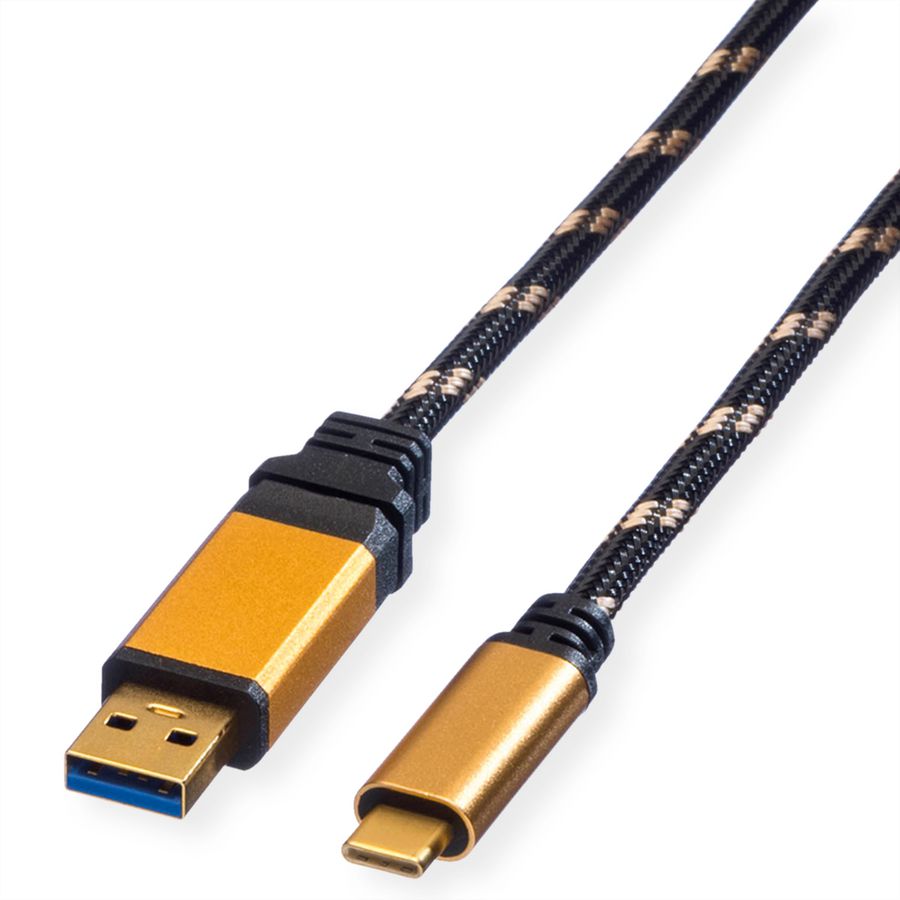 ROLINE GOLD USB 3.2 Gen 1 Kabel, USB A-C, ST/ST, 2 m