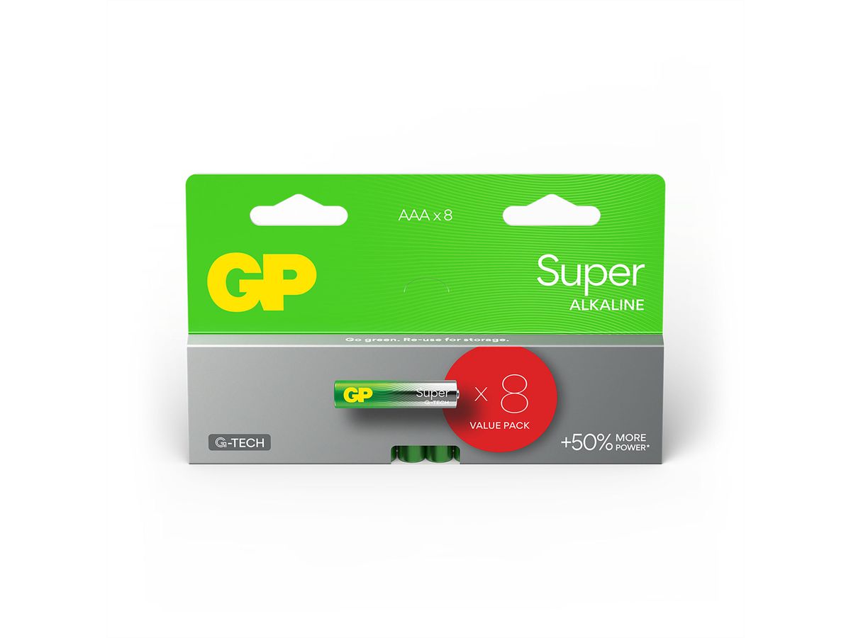 GP Batteries Super Alkaline AAA 8x
